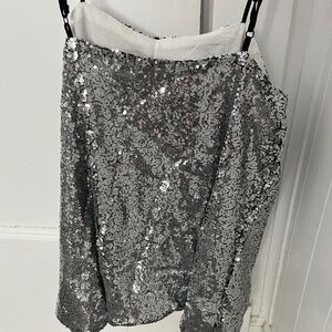 Silver sparkle top